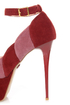 Promise Trustie Wine Red and Pink Color Block Platform Heels