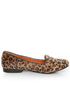Promise Zadina Leopard Pony Fur Studded Smoking Slipper Flats