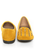 Promise Zadina Mustard Suede Studded Smoking Slipper Flats