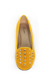 Promise Zadina Mustard Suede Studded Smoking Slipper Flats