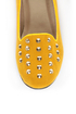 Promise Zadina Mustard Suede Studded Smoking Slipper Flats