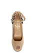 Privileged Arrow Tan Spiked and \\\\\\\\\\\\\\\'Stoned Platform Pumps