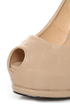 Privileged Arrow Tan Spiked and \\\\\\\\\\\\\\\'Stoned Platform Pumps