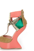 Privileged Blithe Coral and Tan Texture Block Heelless Platforms