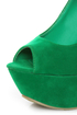 Privileged Dexter Green Peep Toe Heelless Platforms