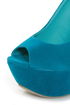 Privileged Dexter Teal Peep Toe Heelless Platforms