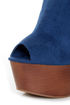 Privileged Ferra Royal Blue Tie-Back Shootie Heelless Platforms