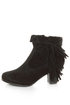 Privileged Jax Black Fold-over Fringe Ankle Boots