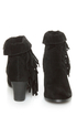 Privileged Jax Black Fold-over Fringe Ankle Boots