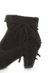 Privileged Jax Black Fold-over Fringe Ankle Boots