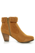 Privileged Jax Tan Fold-over Fringe Ankle Boots