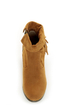 Privileged Jax Tan Fold-over Fringe Ankle Boots