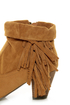 Privileged Jax Tan Fold-over Fringe Ankle Boots