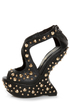 Privileged Karvis Black Studded Heelless Platforms