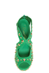 Privileged Karvis Green Studded Heelless Platforms