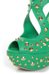 Privileged Karvis Green Studded Heelless Platforms