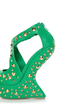 Privileged Karvis Green Studded Heelless Platforms