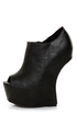 Privileged Keaton Black Shootie Heelless Platforms