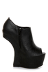 Privileged Keaton Black Shootie Heelless Platforms