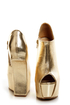 Privileged Keaton Gold Metallic Shootie Heelless Platforms