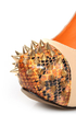 Privileged Lux Beige Spiked Cap-Toe Platform Heels