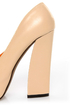 Privileged Lux Beige Spiked Cap-Toe Platform Heels