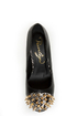 Privileged Lux Black Spiked Cap-Toe Platform Heels