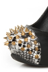Privileged Lux Black Spiked Cap-Toe Platform Heels