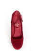 Privileged Monster Red Ankle Strap Heelless Platforms