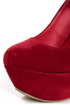 Privileged Monster Red Ankle Strap Heelless Platforms