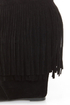 Privileged Nissa Black Lace-Up Fringe Wedge Booties
