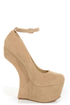 Privileged Riio Taupe Closed Toe Heelless Platforms