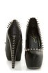 Privileged Rockstar Black Spiked Platform Pumps