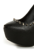 Privileged Rockstar Black Spiked Platform Pumps