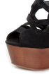 Privileged Sherman Black Strappy Heelless Platforms