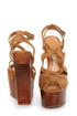 Privileged Sherman Tan Strappy Heelless Platforms