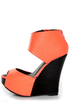 Privileged Solefoo Coral Cuffed Platform Wedges