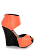 Privileged Solefoo Coral Cuffed Platform Wedges
