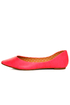 Privileged Vienna Neon Fuchsia Hot Pink Pointed Flats