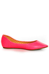 Privileged Vienna Neon Fuchsia Hot Pink Pointed Flats