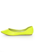 Privileged Vienna Neon Yellow Pointed Toe Flats