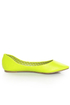 Privileged Vienna Neon Yellow Pointed Toe Flats