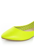 Privileged Vienna Neon Yellow Pointed Toe Flats