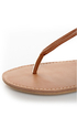 Qupid Agency 186 Beige Stretch Chiffon Ankle Cuff Thong Sandals
