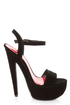 Qupid Brenner 06 Black Velvet Platform Heels