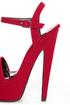 Qupid Brenner 06 Red Velvet Platform Heels