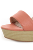 Qupid Enclose 56 Coral High Heel Platform Sandals