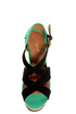 Qupid Finder 52 Black Color Block Platform Wedges