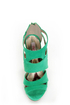 Qupid Gaze 239 Sea Green Suede Strappy Bootie Pumps