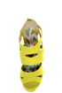 Qupid Gaze 239 Yellow Suede Strappy Bootie Pumps